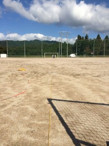 駐車場ライン引きなーう